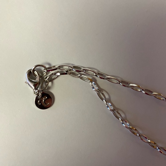 Swarovski Touchstone Crystal Round Reversible  Pendant Necklace Silver Tone - Picture 3 of 7